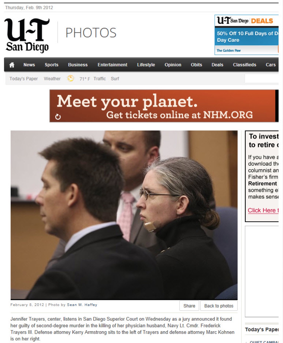 San Diego Union-Tribune: Trayers verdict photo