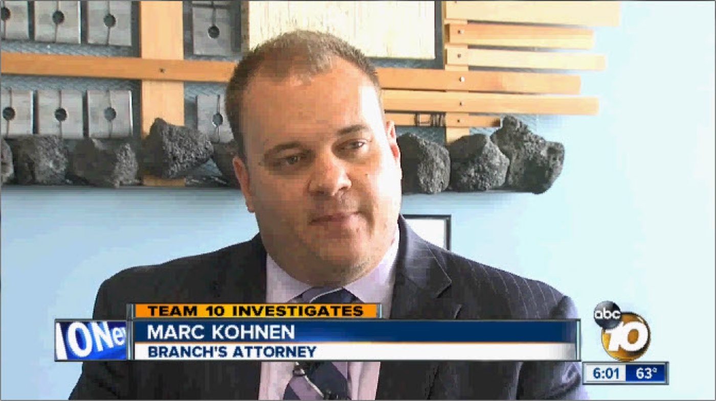 Marc Kohnen interviewed by the ABC 10News Team 10 investigative unit